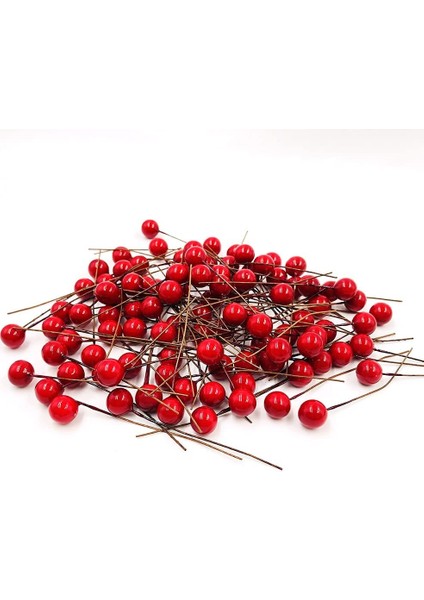 100 Adet Yapay Kırmızı Holly Meyveleri ile 100 Adet Yeşil Yapraklar Garlands Noel Süsler Diy Ev Dekoru (Yurt Dışından) fırsatları