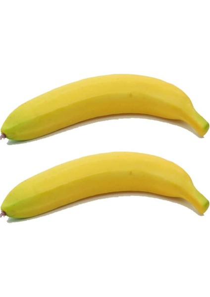 2 Adet, Büyük Yapay Muz Dekoratif Meyve, 19.5cm (Yurt Dışından) fiyatları
