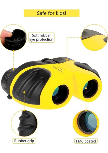 1pc,çocuk Dürbünleri,kompakt Çocuk Dürbünleri HEDIYELERI,SARI,8X21 (Yurt Dışından) fiyatları