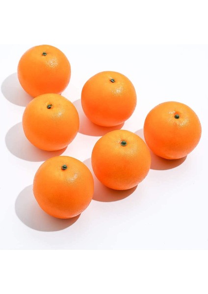 6 Adet Yapay Turuncu Yapay Meyve Dekorasyon Festivali Ekranı Için Plastik Gıda (Turuncu) (Yurt Dışından)
