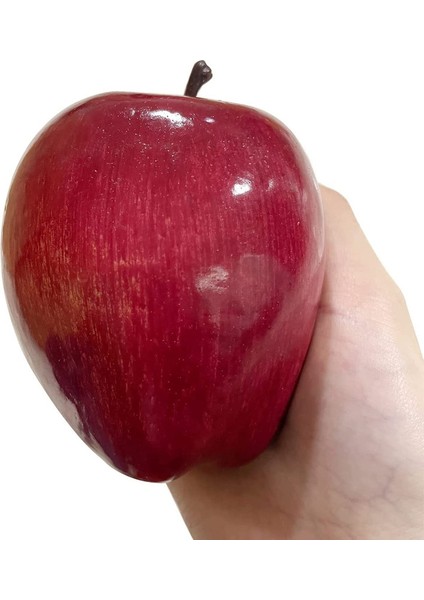 6 Adet, Yapay Yapay Meyve Dekorasyon Için Kırmızı Lezzetli Elma, Yılan Meyve, Sahte Büyük Kırmızı Elma (Yurt Dışından) fiyatları