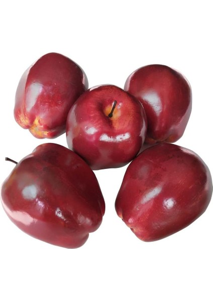 6 Adet, Yapay Yapay Meyve Dekorasyon Için Kırmızı Lezzetli Elma, Yılan Meyve, Sahte Büyük Kırmızı Elma (Yurt Dışından) modelleri