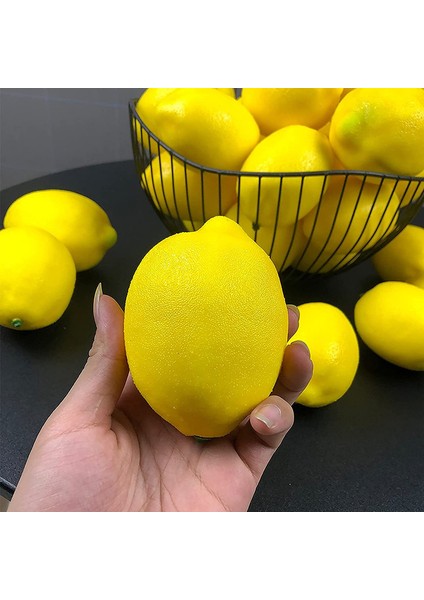 12 Adet Yapay Limon Gerçekçi Dekoratif Yapay Simülasyon, Sarı Limonlar (3.3x2.2in) (Yurt Dışından) modelleri