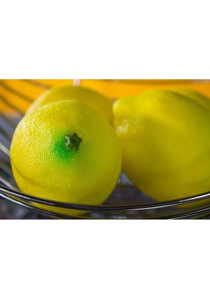 10'lu Paket, Yapay Limonlar, Gerçekçi Sahte Meyve Süslemeleri (Sarı, Her Biri 10 x 6 Cm) (Yurt Dışından) fırsatları