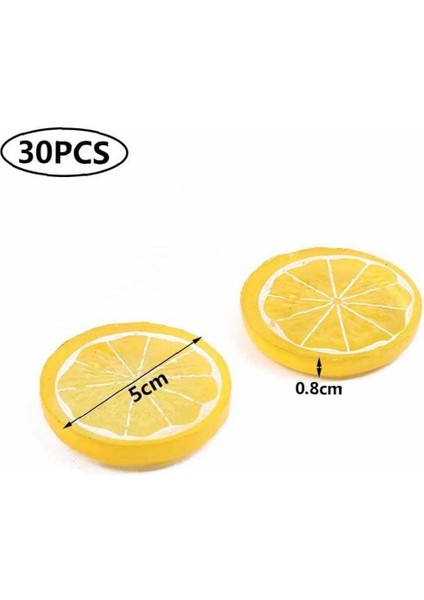 30 Adet Simülasyon Limon Dilimleri Yapay Yapay Meyve Modeli Dekoratif Düğün Süsleme Festivali Dekorasyon (Sarı) (Yurt Dışından) modelleri