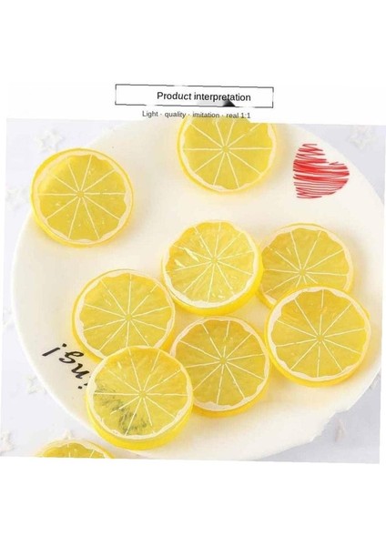 30 Adet Simülasyon Limon Dilimleri Yapay Yapay Meyve Modeli Dekoratif Düğün Süsleme Festivali Dekorasyon (Sarı) (Yurt Dışından) indirimleri
