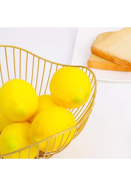 6 Adet Yapay Limon Yapay Meyve Plastik Gıda Dekorasyon Festivali Ekranı (Sarı Limon) (Yurt Dışından) modelleri