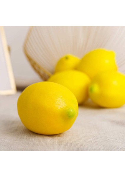 6 Adet Yapay Limon Yapay Meyve Plastik Gıda Dekorasyon Festivali Ekranı (Sarı Limon) (Yurt Dışından) fırsatları