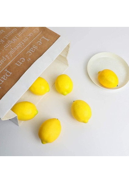 6 Adet Yapay Limon Yapay Meyve Plastik Gıda Dekorasyon Festivali Ekranı (Sarı Limon) (Yurt Dışından) indirimleri