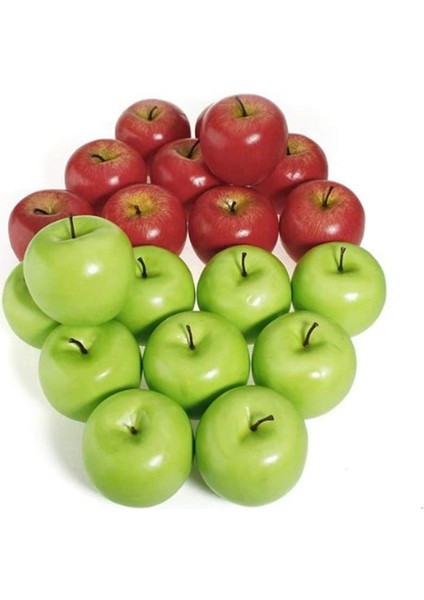 4 Adet Premium Kalite Yapay Elmalar Dekoratif Büyük Simüle Elma Ev Partisi Dekoru Için Plastik Meyveler (Kırmızı ve Yeşil) (Yurt Dışından) fiyatları