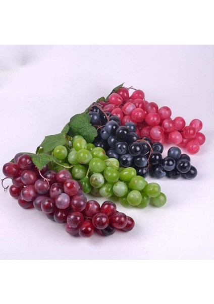 3 Adet Dekoratif Meyveler Yapay Plastik Üzüm Ev Partisi Dekoru (Yeşil, Siyah, Kırmızı) (Yurt Dışından) modelleri