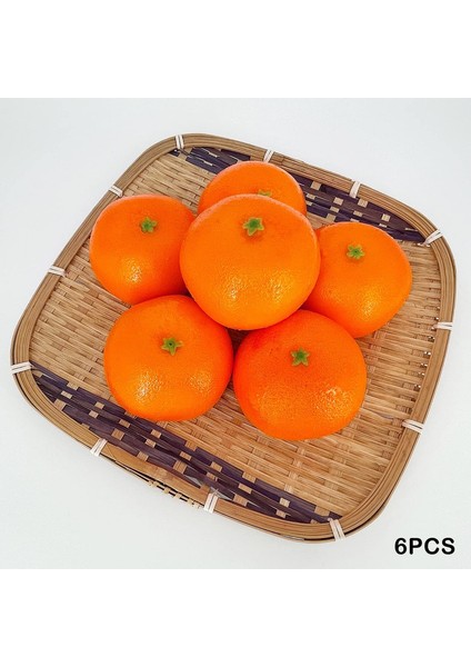 6 Adet Yapay Portakal Mandalina Yapay Meyve Ev Dekorasyonu Mutfak Masa Ekranı (Sadece Turuncu) (Yurt Dışından) fiyatları