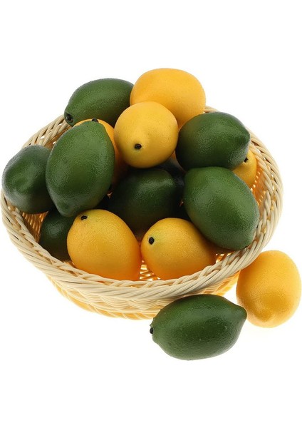 12 Adet Yapay Simülasyon Limon Yapay Meyve Ev Partisi Için Mutfak Masa Dolabı Noel Dekorasyonu (Sarı ve Yeşil) (Yurt Dışından) fırsatları