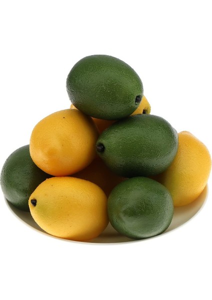 12 Adet Yapay Simülasyon Limon Yapay Meyve Ev Partisi Için Mutfak Masa Dolabı Noel Dekorasyonu (Sarı ve Yeşil) (Yurt Dışından) indirimleri