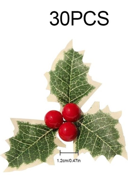 30 Noel Simüle Yeşil Yapraklı Holly Meyveleri (Yurt Dışından) fiyatları