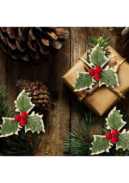 30 Noel Simüle Yeşil Yapraklı Holly Meyveleri (Yurt Dışından) indirimleri