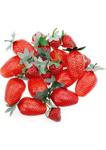 20 Yapay Çilek Meyve Süsleri (Yurt Dışından)