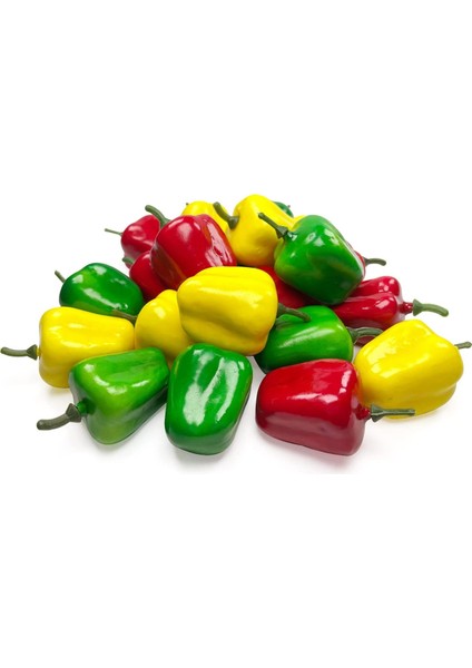 21 Adet Mini Yapay Tatlı Biber (Sarı Yeşil Kırmızı, Her Renkten 7 Adet) (Yurt Dışından) fırsatları