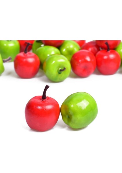 20 Adet Mini Yapay Elma Yapay Meyve Simülasyon Ev Mutfak Parti Dekoru (Yeşil ve Kırmızı) (Yurt Dışından) fiyatları
