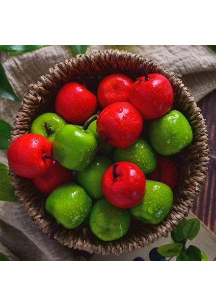20 Adet Mini Yapay Elma Yapay Meyve Simülasyon Ev Mutfak Parti Dekoru (Yeşil ve Kırmızı) (Yurt Dışından) indirimleri