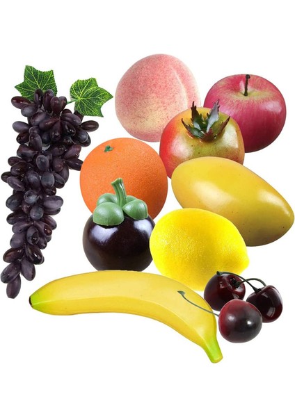 10 Adet Yapay Meyve Seti, Gerçekçi Görünümlü Plastik Meyve Dekorasyon Için Dekoratif Yapay Meyve (Yurt Dışından) fiyatları