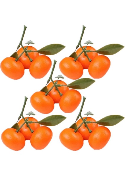 5 Adet Yapay Portakal Simülasyon Meyve Seti Dekorasyon Için Plastik Gerçekçi Meyve Turuncu (Yurt Dışından)