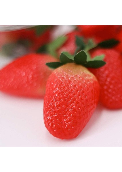 12 Adet Yapay Çilek Yapay Meyve Modeli Büyük Kırmızı Çilek Parti Süs Dekorasyon (Yurt Dışından) fırsatları