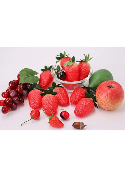 12 Adet Yapay Çilek Yapay Meyve Modeli Büyük Kırmızı Çilek Parti Süs Dekorasyon (Yurt Dışından) indirimleri