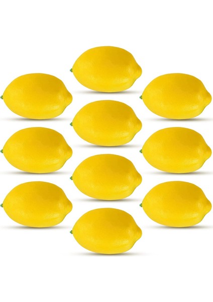 10 Packs, Ev Mutfak Parti Dekorasyon Için Yapay Sarı Limon Simülasyon Yapay Meyve (Yurt Dışından)