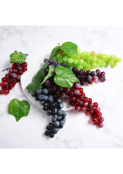 8 Adet, Dekorasyon Için Yapay Plastik Meyveler Yapay Üzüm Salkımları (Siyah, Kırmızı, Mor, Yeşil) (Yurt Dışından) modelleri