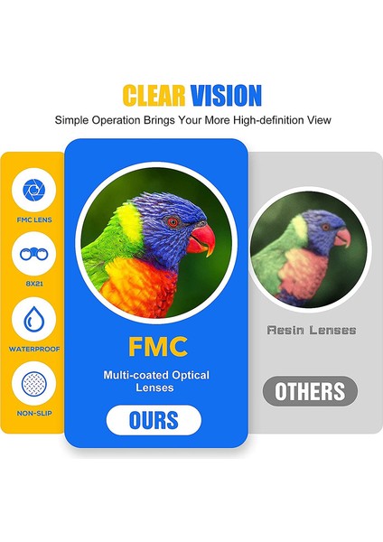 1 Adet, Çocuklar Için Dürbün, Kompakt Yüksek Çözünürlüklü Darbeye Dayanıklı Dürbün, Sarı (Yurt Dışından) indirimleri