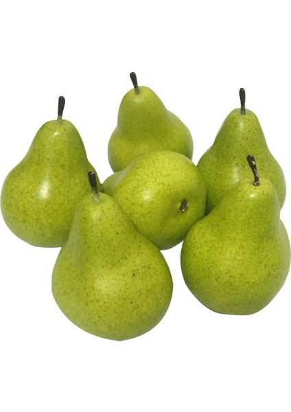 6 Adet Yapay Armut Yapay Meyve Modeli Ev Ev Mutfak Parti Dekorasyon (Yeşil Armut) (Yurt Dışından)