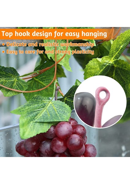 3 Yapay Üzüm Simülasyon Plastik Üzüm Torbası, 24 Üzüm/set (Siyah, Yeşil, Akik) (Yurt Dışından) indirimleri