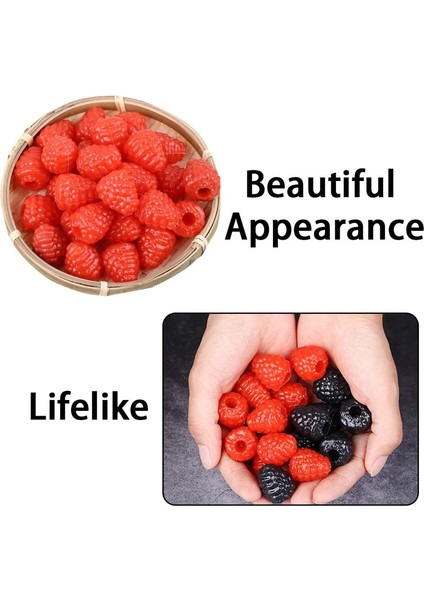 24 Adet Gerçekçi Yapay Ahududu Simülasyon Yapay Ahududu Yapay Meyve Fotoğraf Sahne Için Ev Mutfak Masa Süsü (Kırmızı + Siyah) (Yurt Dışından) fırsatları