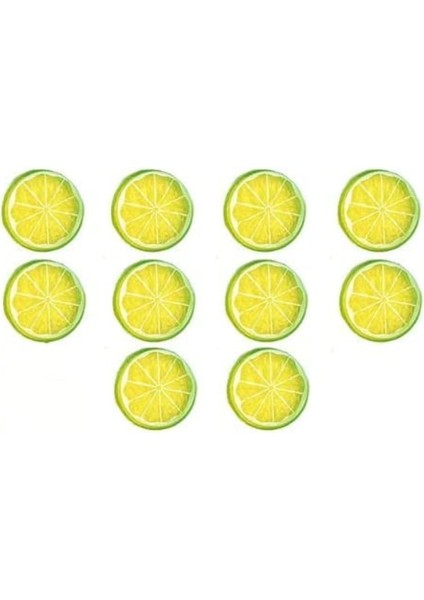 10 Yapay Limon Dilimi, Mini Simülasyon Yeşil Limon Dilimleri Plastik Yapay Meyve Modeli (Yeşil) (Yurt Dışından)