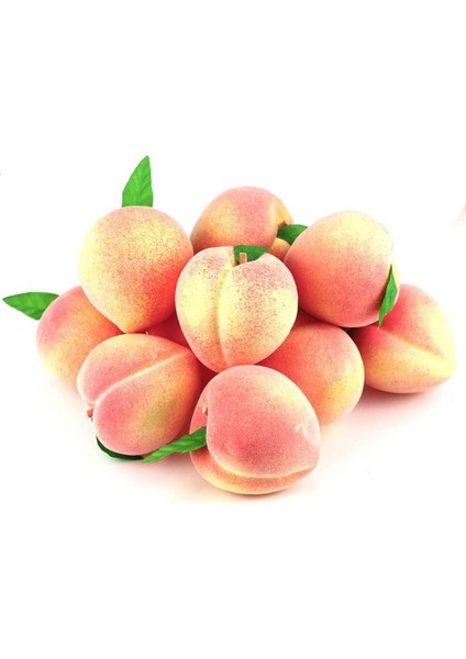 12 Adet Yapay Şeftali Yapay Meyve Modeli Şeftali Ev Ev Mutfak Parti Dekorasyon (Yurt Dışından)