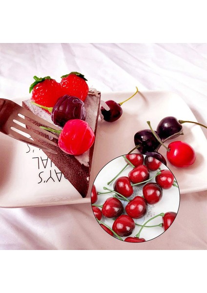 50 Adet Yapay Kiraz Yapay Meyve Modeli Meyve Vazo Dolgu Gıda Oyuncak Meyve Modeli Dekorasyon Için (Yurt Dışından) modelleri