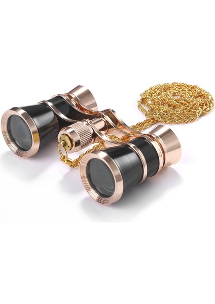 1 Adet, Opera Gözlük Dürbünleri, Tiyatro Gözlükleri Mini Dürbün Kompakt, Siyah Zincirli, 3X25 (Yurt Dışından)