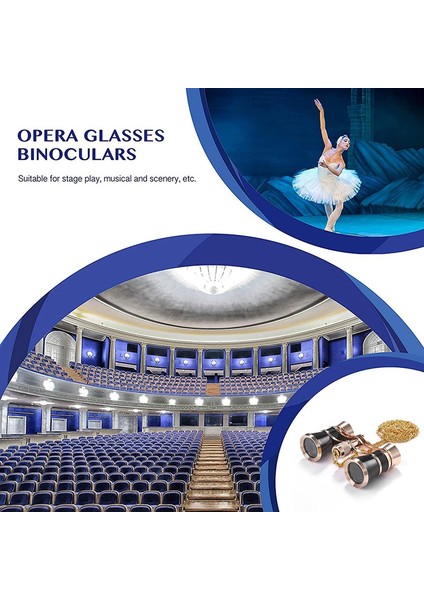 1 Adet, Opera Gözlük Dürbünleri, Tiyatro Gözlükleri Mini Dürbün Kompakt, Siyah Zincirli, 3X25 (Yurt Dışından) fırsatları