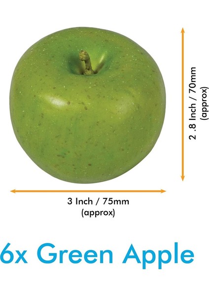 3pc, Yeşil Elma, Taklit Meyve, Yapay Yapay Elma, Mutfak, Oturma Odası, Parti Vb. Için Dekorasyon (Yeşil Elma) (Yurt Dışından) modelleri
