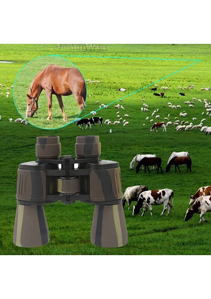 1 Adet, Düşük Işıkta Gece Görüşlü Yüksek Güçlü Askeri Dürbün, Kahve Kamuflajı, 20X50 (Yurt Dışından) indirimleri