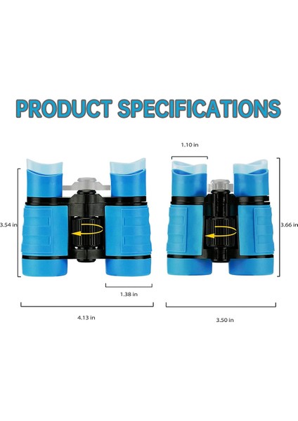 1pc,çocuk Dürbünleri,dürbün Kompakt Darbeye Dayanıklı DÜRBÜN,MAVI,4X30 (Yurt Dışından) modelleri