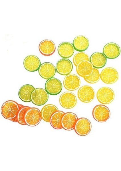 12 Adet, Mini Simüle Limon Dilimi Plastik Yapay Meyve Modeli (Yurt Dışından) fiyatları