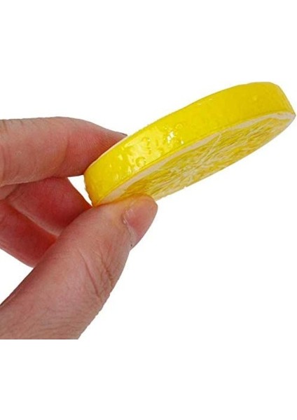 12 Adet, Mini Simüle Limon Dilimi Plastik Yapay Meyve Modeli (Yurt Dışından) modelleri