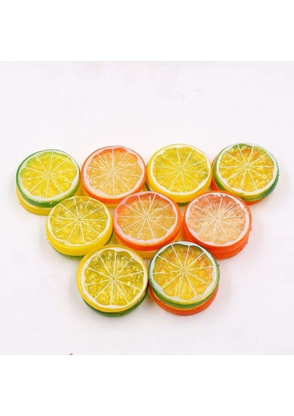 12 Adet, Mini Simüle Limon Dilimi Plastik Yapay Meyve Modeli (Yurt Dışından) fırsatları
