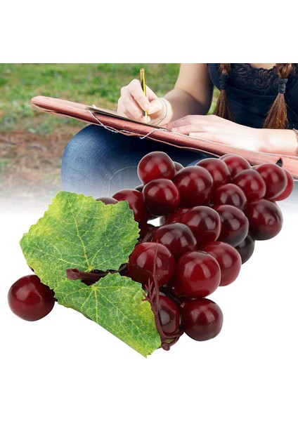 1 Demet Yapay Kırmızı Üzüm, Yapay Üzüm Simülasyon Meyve Ev Ev Mutfak Parti Düğün Dekorasyon Fotoğrafçılığı (Morumsu Kırmızı) (Yurt Dışından) fiyatları