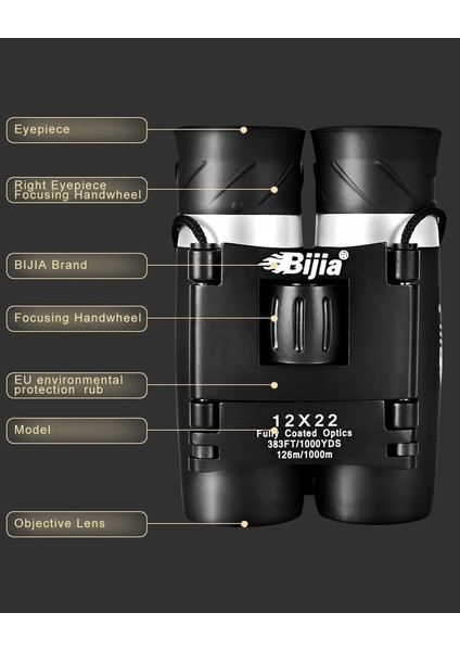 1pc, Mini Kompakt Dürbün, Tamamen Çoklu Kaplamalı, 12X22 (Yurt Dışından) fırsatları