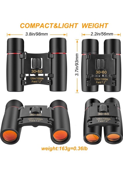 1 Adet, Küçük Dürbün Kompakt Yetişkinler Çocuklar Için, Mini Dürbün, Siyah, 30 x 60 (Yurt Dışından) fiyatları