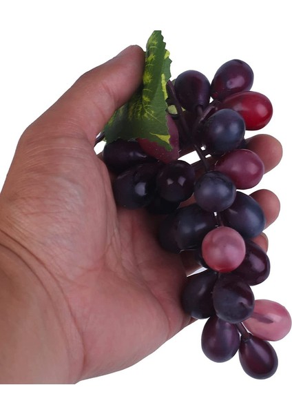 10 Demet Yapay Üzüm Dekoratif Meyve Ev Için Yapay Üzüm Ev Mutfak Parti Düğün Fotoğrafçılığı Dekor (Bordo Kırmızı) (Yurt Dışından) modelleri