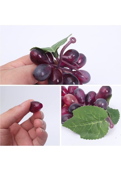 10 Demet Yapay Üzüm Dekoratif Meyve Ev Için Yapay Üzüm Ev Mutfak Parti Düğün Fotoğrafçılığı Dekor (Bordo Kırmızı) (Yurt Dışından) indirimleri